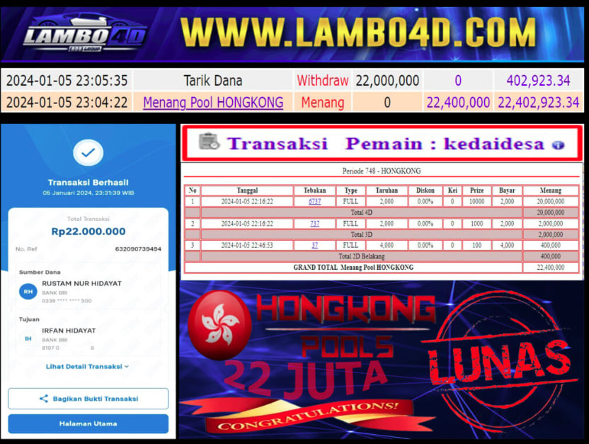 Prediksi LAMBO4D